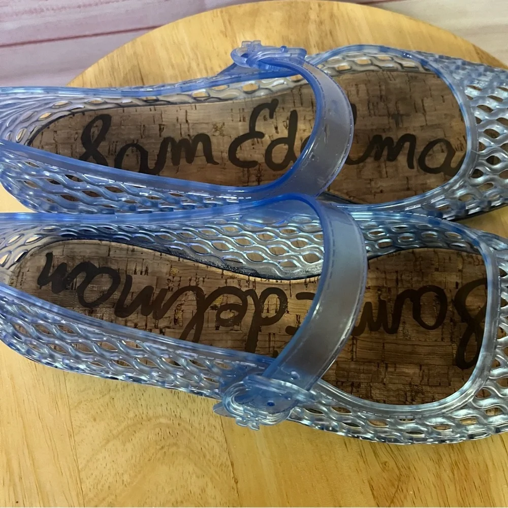 Sam Edelman Michaela Soft Blue Jelly Mary Jane Flat‎ Size 8 - Picture 5 of 10